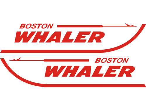 Décalques de bateau Boston Whaler découpés à l'emporte-pièce 2-Pak